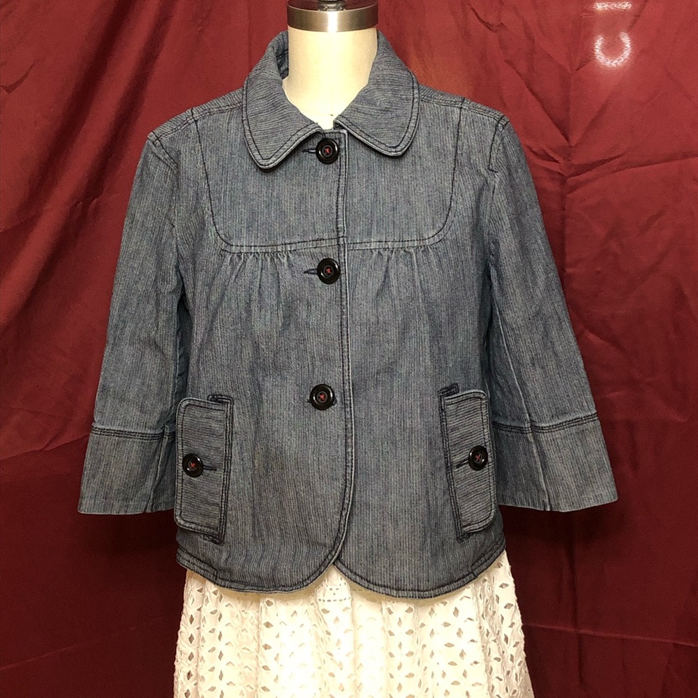 LOFT 3/4 Sleeve Denim Jacket, Size 8